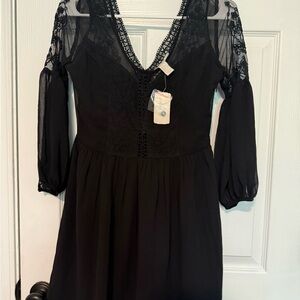 Elegant Black Lace Dress